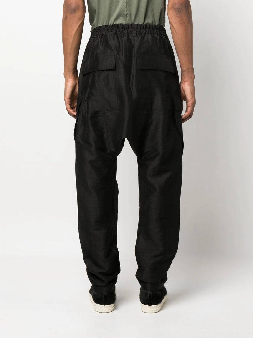 RICK OWENS BLACKCARGO TROUSERS PANTS