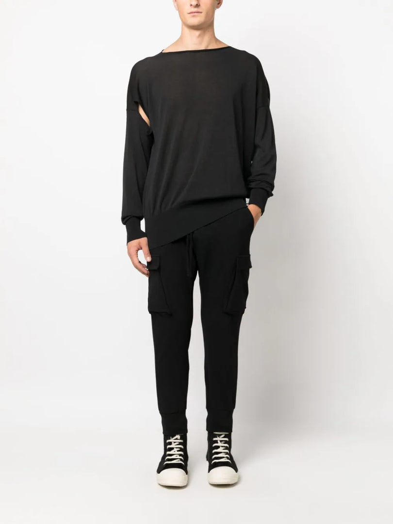 THOM KROM BLACK CARGO PANTS