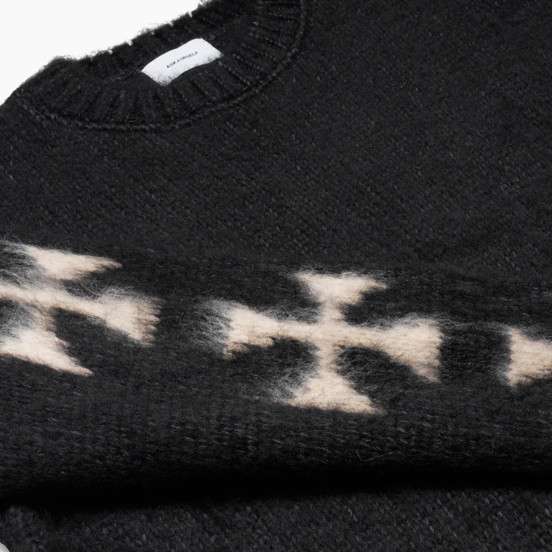 ASKYURSELF BRUSHED CROSS KNIT