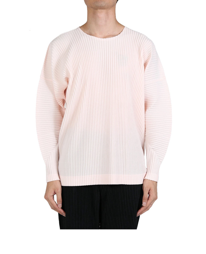 ISSEY MIYAKE HOMME PLISSE PINK LONG-SLEEVE T-SHIRT