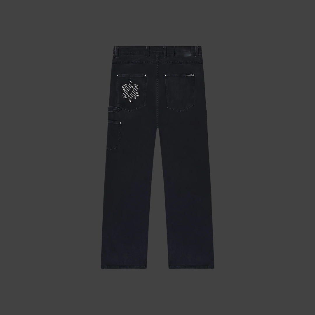 IDOL STUDIOS
Washed black carpenter denim