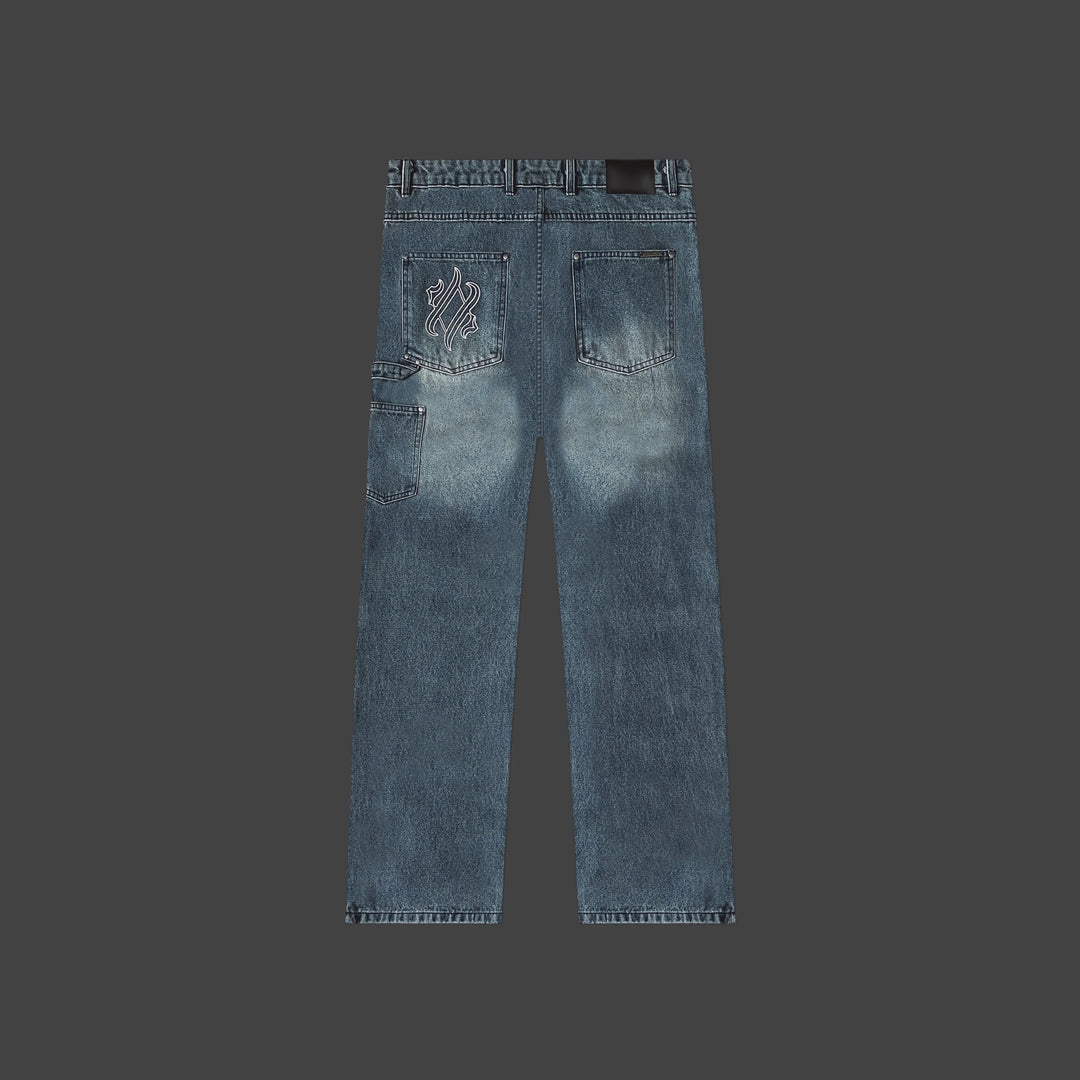 IDOL STUDIOS
Washed blue carpenter denim