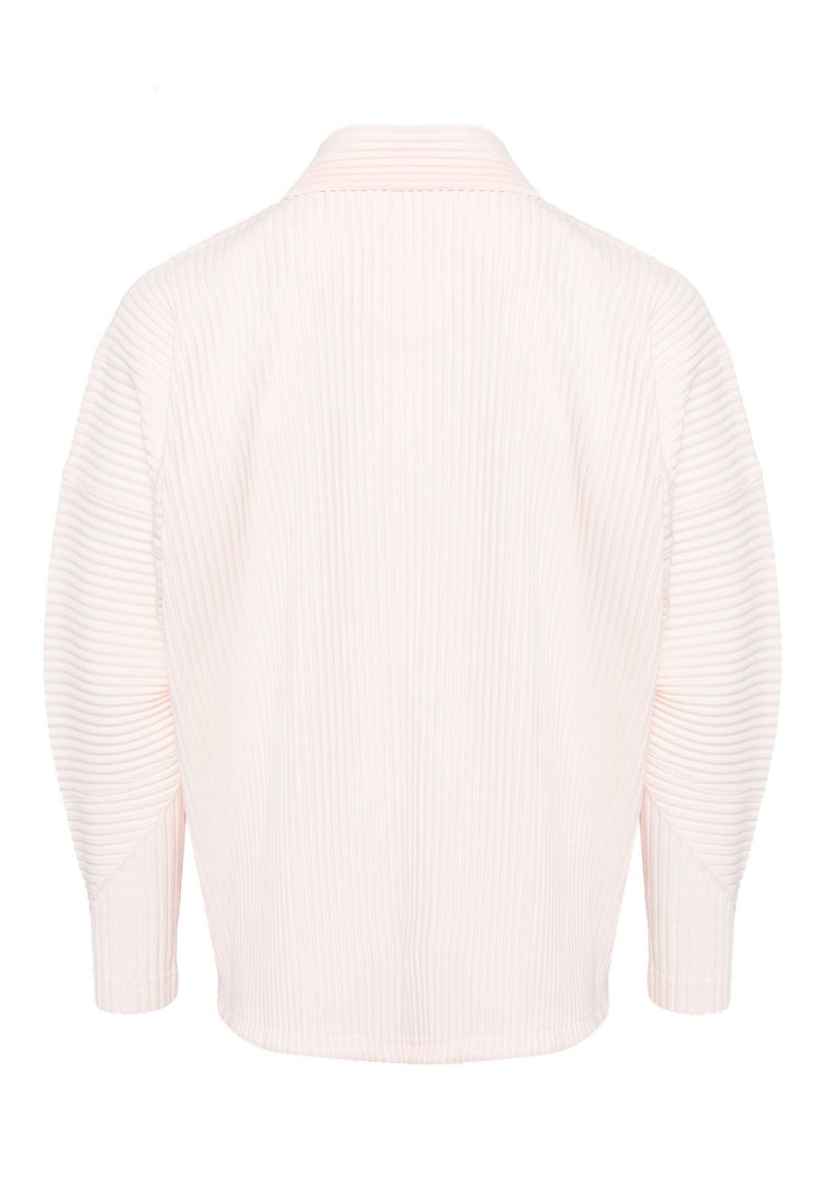 ISSEY MIYAKE HOMME PLISSE PINK PLEATED SHIRT