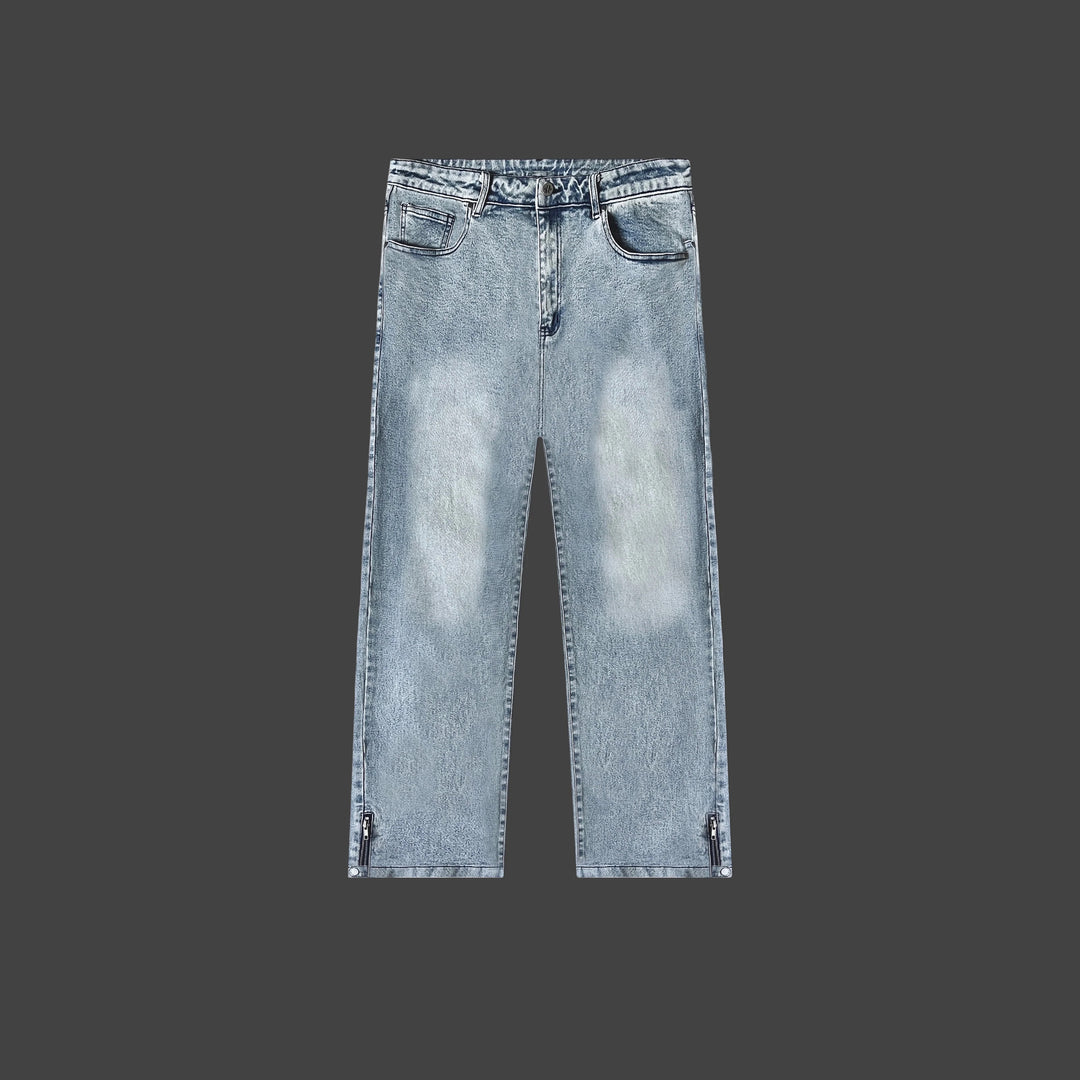 IDOL STUDIOS
Washed blue denim