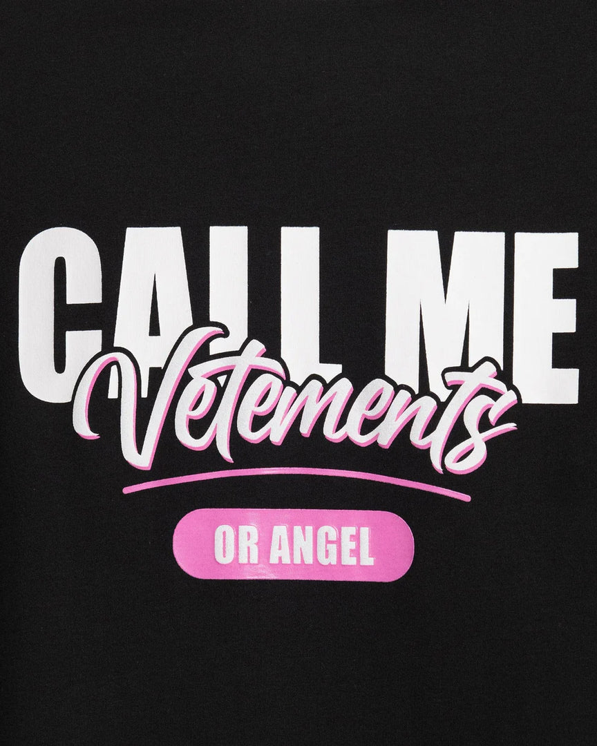 VETEMENTS CALL ME BLACK TEE