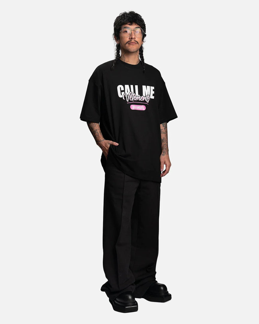 VETEMENTS CALL ME BLACK TEE