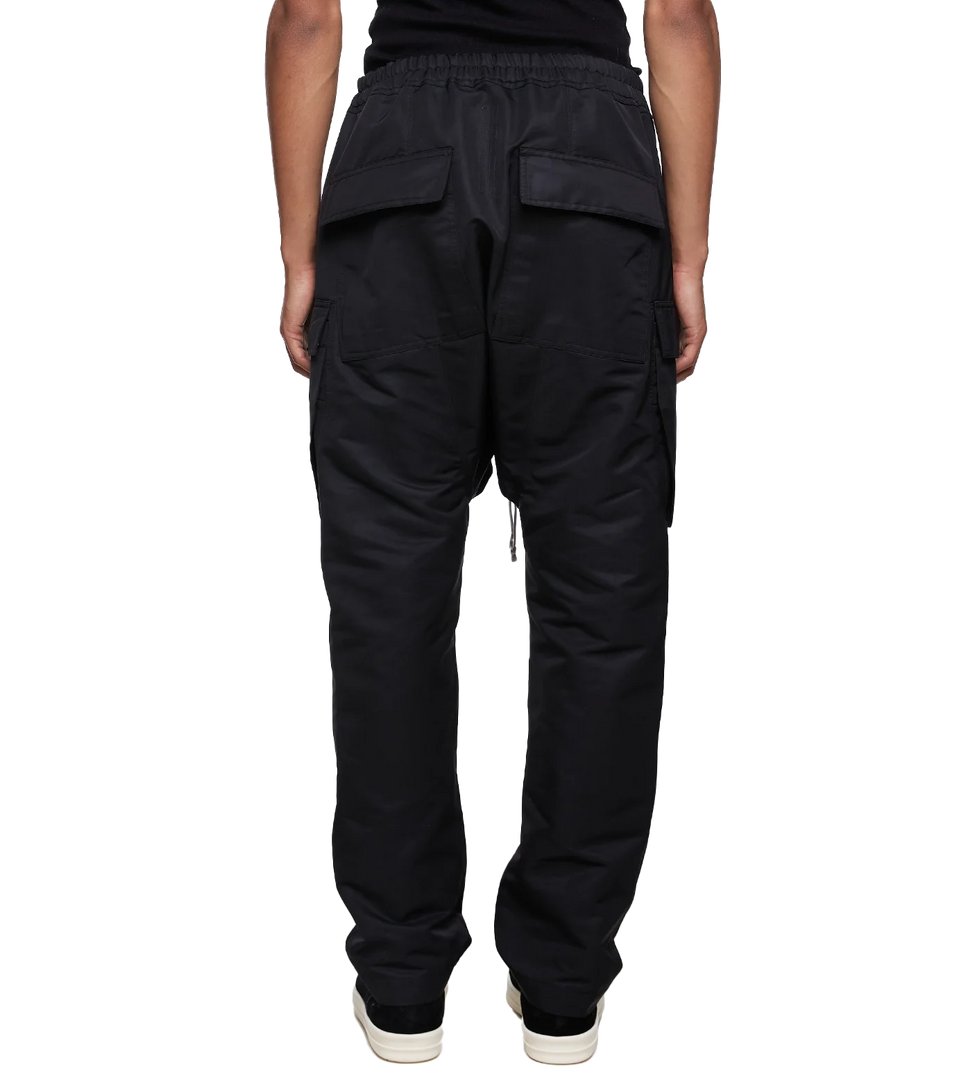 RICK OWENS BLACKCARGO TROUSERS PANTS